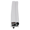 Door gasket profile 38-MS in Grey, Front View. Replacement fridge door gasket produced by DSU Fridge Seal BV. Material type: Soft PVC profile.