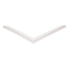 Door gasket profile 296-MS in Grey, Front View. Replacement fridge door gasket produced by DSU Fridge Seal BV. Material type: Soft PVC profile.