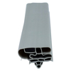 Door gasket profile 398-MS in Grey, Front View. Replacement fridge door gasket produced by DSU Fridge Seal BV. Material type: Soft PVC profile.