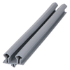 Door gasket profile 42-AE in Grey, Inside View. Replacement fridge door gasket produced by DSU Fridge Seal BV. Material type: Extended life profile.