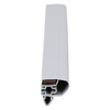 Door gasket profile 73-M in Grey, Front View. Replacement fridge door gasket produced by DSU Fridge Seal BV.