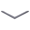 Door gasket profile 304-M in Dark Grey, Front View. Replacement fridge door gasket produced by DSU Fridge Seal BV.