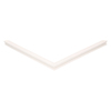 Door gasket profile 18-M in White, Front View. Replacement fridge door gasket produced by DSU Fridge Seal BV.