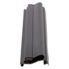 Door gasket profile 129-M in Black, Front View. Replacement fridge door gasket produced by DSU Fridge Seal BV.