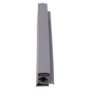 Door gasket profile 18-M in Dark Grey, Front View. Replacement fridge door gasket produced by DSU Fridge Seal BV.
