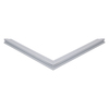 Door gasket profile 136-M in Grey, Front View. Replacement fridge door gasket produced by DSU Fridge Seal BV.