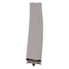 Door gasket profile 332-ME in Dark Grey, Front View. Replacement fridge door gasket produced by DSU Fridge Seal BV. Material type: Extended life profile.
