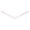 Door gasket profile 25-M in White, Front View. Replacement fridge door gasket produced by DSU Fridge Seal BV.