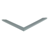Door gasket profile 398-MS in Grey, Front View. Replacement fridge door gasket produced by DSU Fridge Seal BV. Material type: Soft PVC profile.