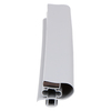 Door gasket profile 323-M in Grey, Front View. Replacement fridge door gasket produced by DSU Fridge Seal BV.