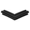Door gasket profile 41-H in Black, Front View. Replacement fridge door gasket produced by DSU Fridge Seal BV.