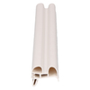 Door gasket profile 21-A in White, Front View. Replacement fridge door gasket produced by DSU Fridge Seal BV.