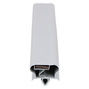 Door gasket profile 295-M in Grey, Front View. Replacement fridge door gasket produced by DSU Fridge Seal BV.
