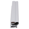 Door gasket profile 136-MS in Grey, Front View. Replacement fridge door gasket produced by DSU Fridge Seal BV. Material type: Soft PVC profile.