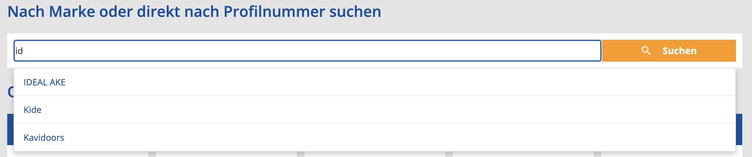 De-marke suchen