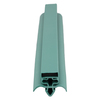 Door gasket profile 34-M in Green, Front View. Replacement fridge door gasket produced by DSU Fridge Seal BV.