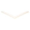 Door gasket profile 20-AS in White, Front View. Replacement fridge door gasket produced by DSU Fridge Seal BV. Material type: Soft PVC profile.