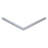 Door gasket profile 18-M in Grey, Front View. Replacement fridge door gasket produced by DSU Fridge Seal BV.
