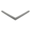 Door gasket profile 411-ME in Dark Grey, Front View. Replacement fridge door gasket produced by DSU Fridge Seal BV. Material type: Extended life profile.