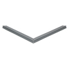Door gasket profile 128-ME in Dark Grey, Front View. Replacement fridge door gasket produced by DSU Fridge Seal BV. Material type: Extended life profile.