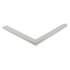 Door gasket profile 296-MS in Light Grey, Front View. Replacement fridge door gasket produced by DSU Fridge Seal BV. Material type: Soft PVC profile.