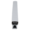 Door gasket profile 302-MS in Grey, Front View. Replacement fridge door gasket produced by DSU Fridge Seal BV. Material type: Soft PVC profile.