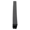 Door gasket profile 118-M in Black, Front View. Replacement fridge door gasket produced by DSU Fridge Seal BV.