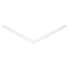 Door gasket profile 102-AS in White, Front View. Replacement fridge door gasket produced by DSU Fridge Seal BV. Material type: Soft PVC profile.