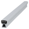 Door gasket profile 302-MS in Grey, Inside View. Replacement fridge door gasket produced by DSU Fridge Seal BV. Material type: Soft PVC profile.