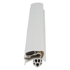 Door gasket profile 296-MS in Light Grey, Front View. Replacement fridge door gasket produced by DSU Fridge Seal BV. Material type: Soft PVC profile.