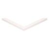 Door gasket profile 205-M in White, Front View. Replacement fridge door gasket produced by DSU Fridge Seal BV.