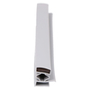 Door gasket profile 18-MS in Grey, Front View. Replacement fridge door gasket produced by DSU Fridge Seal BV. Material type: Soft PVC profile.