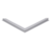Door gasket profile 329-M in Grey 2, Front View. Replacement fridge door gasket produced by DSU Fridge Seal BV.