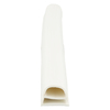 Door gasket profile 104-AS in White, Front View. Replacement fridge door gasket produced by DSU Fridge Seal BV. Material type: Soft PVC profile.