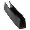 Door gasket profile 44-A in Black, Outside View. Replacement fridge door gasket produced by DSU Fridge Seal BV.