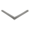 Door gasket profile 34-ME in Dark Grey, Front View. Replacement fridge door gasket produced by DSU Fridge Seal BV. Material type: Extended life profile.