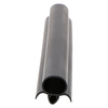 Door gasket profile 20-AS in Black, Front View. Replacement fridge door gasket produced by DSU Fridge Seal BV. Material type: Soft PVC profile.