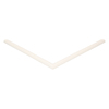 Door gasket profile 122-AS in White, Front View. Replacement fridge door gasket produced by DSU Fridge Seal BV. Material type: Soft PVC profile.