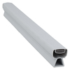Door gasket profile 302-MS in Grey, Outside View. Replacement fridge door gasket produced by DSU Fridge Seal BV. Material type: Soft PVC profile.