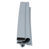 Door gasket profile 111-M in Grey, Front View. Replacement fridge door gasket produced by DSU Fridge Seal BV.