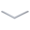 Door gasket profile 34-MS in Grey, Front View. Replacement fridge door gasket produced by DSU Fridge Seal BV. Material type: Soft PVC profile.