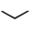 Door gasket profile 124-ME in Black, Front View. Replacement fridge door gasket produced by DSU Fridge Seal BV. Material type: Extended life profile.