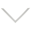 Door gasket profile 136-MS in Grey, Top View. Replacement fridge door gasket produced by DSU Fridge Seal BV. Material type: Soft PVC profile.