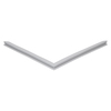 Door gasket profile 18-MS in Grey, Front View. Replacement fridge door gasket produced by DSU Fridge Seal BV. Material type: Soft PVC profile.