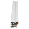 Door gasket profile 136-MS in Grey, Front View. Replacement fridge door gasket produced by DSU Fridge Seal BV. Material type: Soft PVC profile.