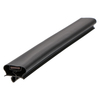 Door gasket profile 195-MS in Black, Inside View. Replacement fridge door gasket produced by DSU Fridge Seal BV. Material type: Soft PVC profile.