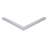Door gasket profile 320-AS in Grey, Front View. Replacement fridge door gasket produced by DSU Fridge Seal BV. Material type: Soft PVC profile.