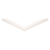 Door gasket profile 105-M in White, Front View. Replacement fridge door gasket produced by DSU Fridge Seal BV.