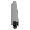 Door gasket profile 411-ME in Dark Grey, Front View. Replacement fridge door gasket produced by DSU Fridge Seal BV. Material type: Extended life profile.