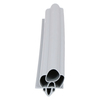Door gasket profile 24-A in Grey, Front View. Replacement fridge door gasket produced by DSU Fridge Seal BV.